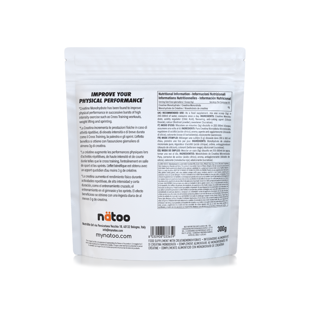 Creatina monoidrato aromatizzata