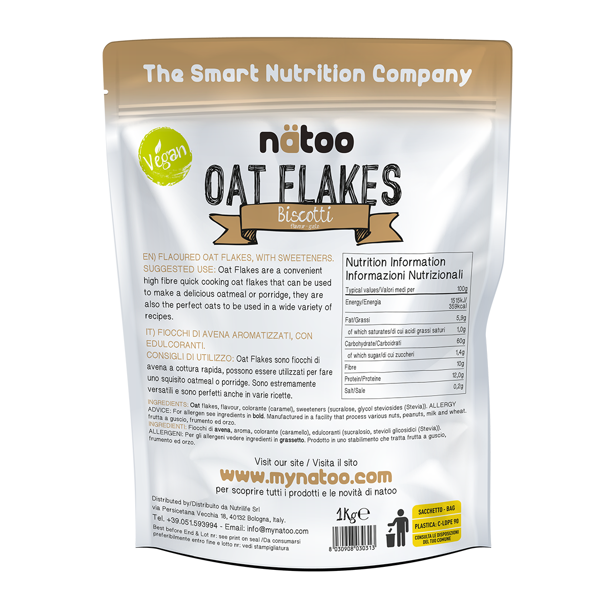 Oat Flakes 1kg - Fiocchi d'Avena Aromatizzati