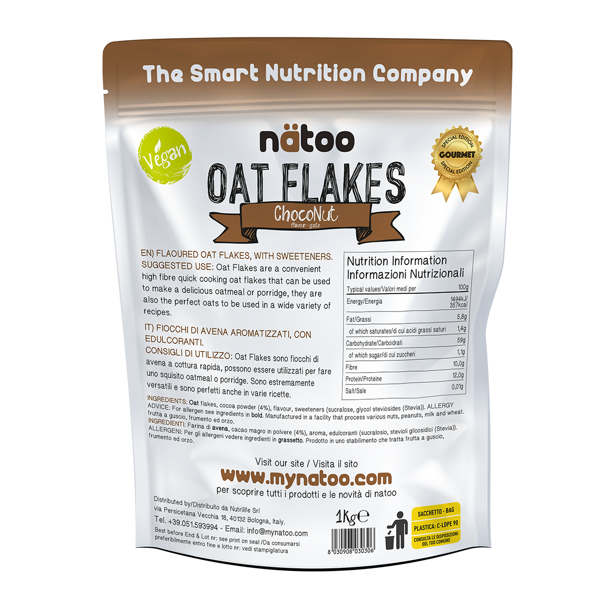 Oat Flakes 1kg - Fiocchi d'Avena Aromatizzati – Nutrilife