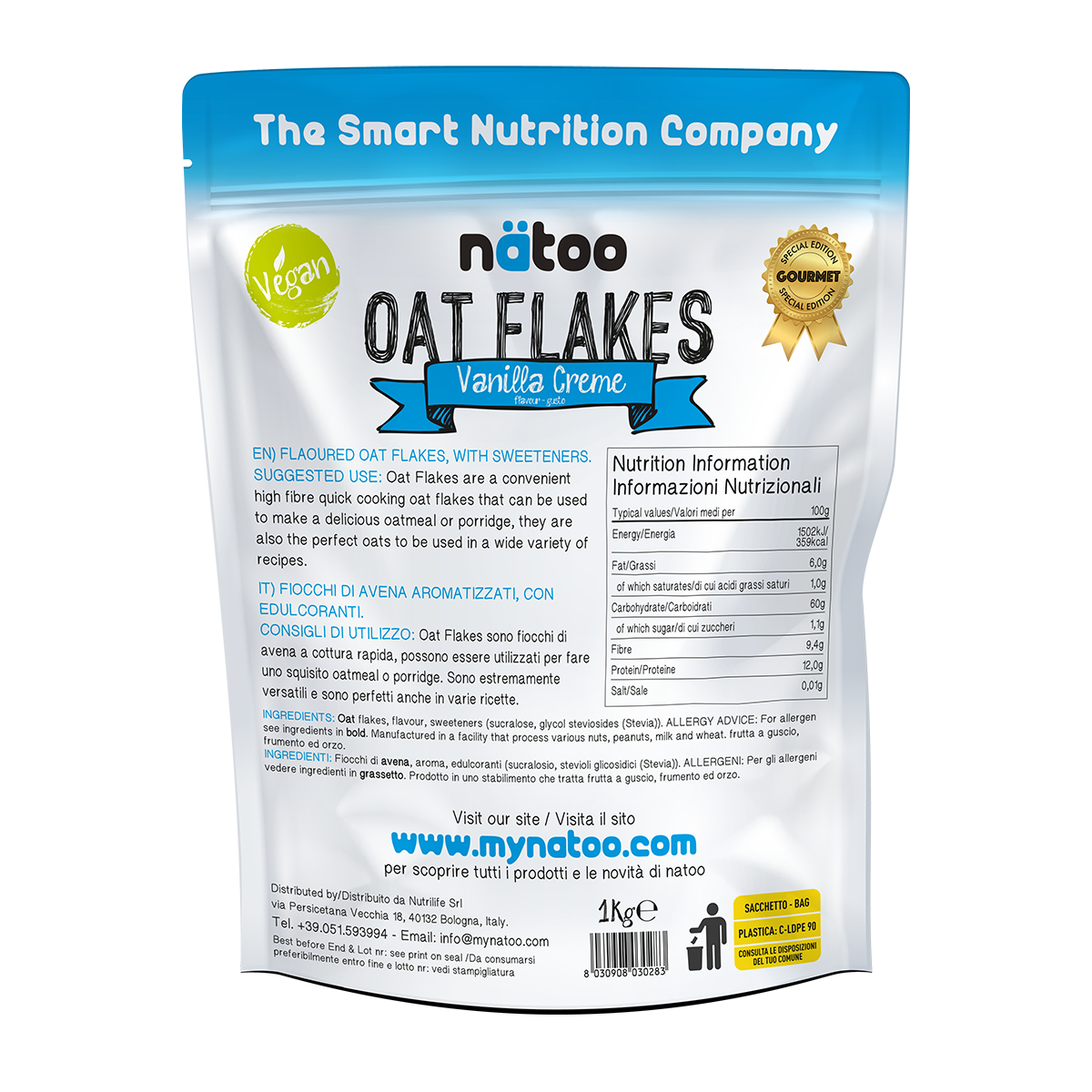 Oat Flakes 1kg - Fiocchi d'Avena Aromatizzati