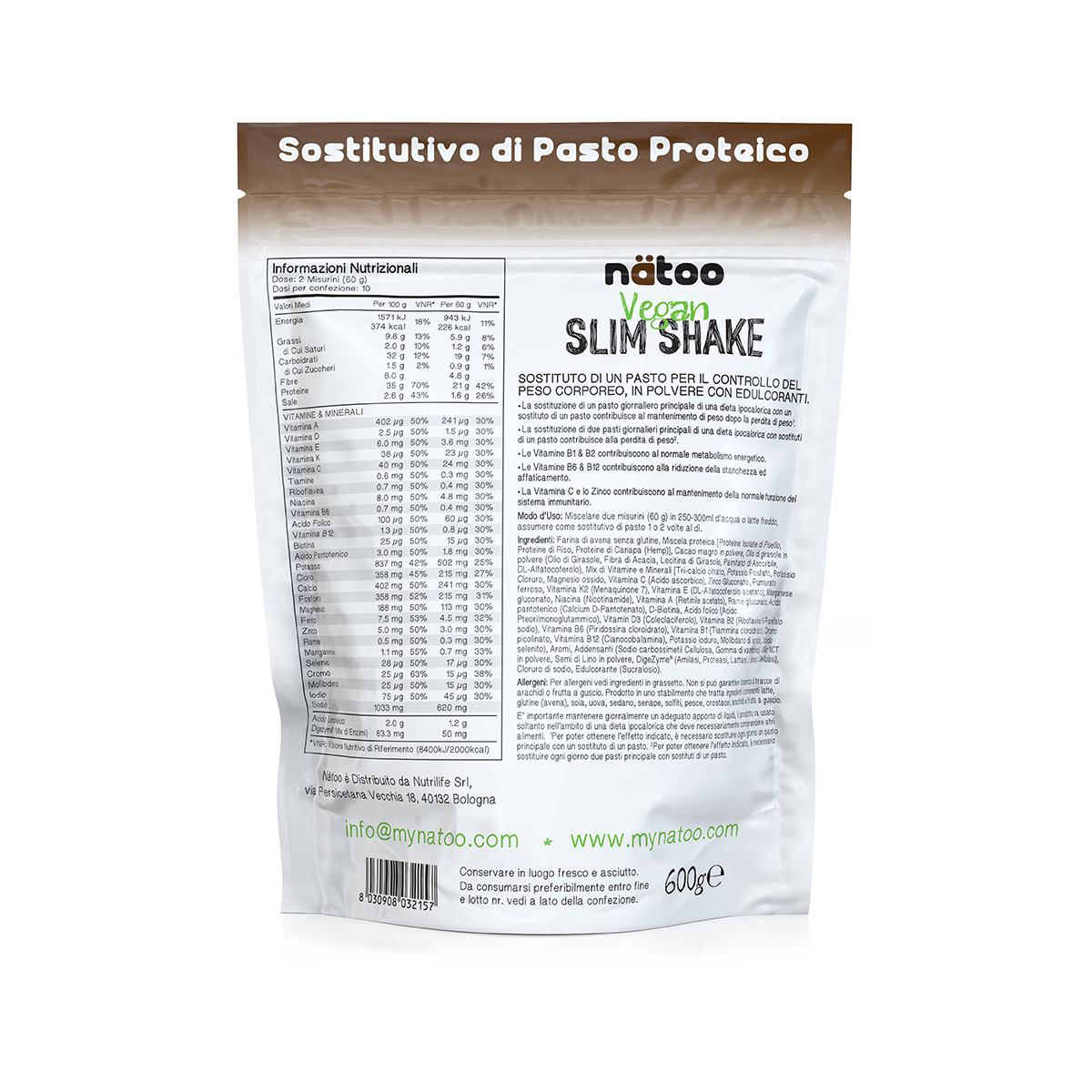 Slim Shake Sostitutivo di Pasto Proteico - 600gr