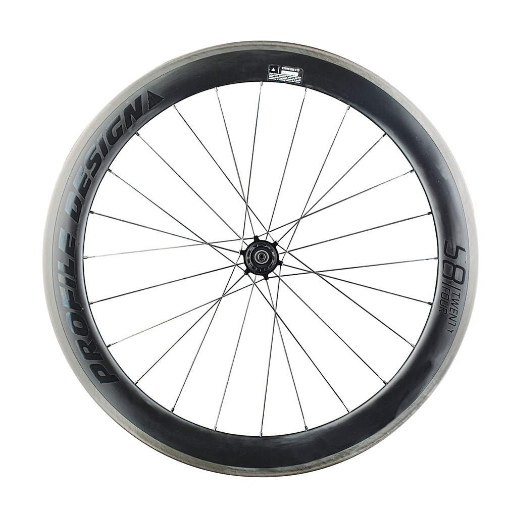 Wheel 38/58 Twenty Four Full Carbon Clincher set BlackLogoSticker