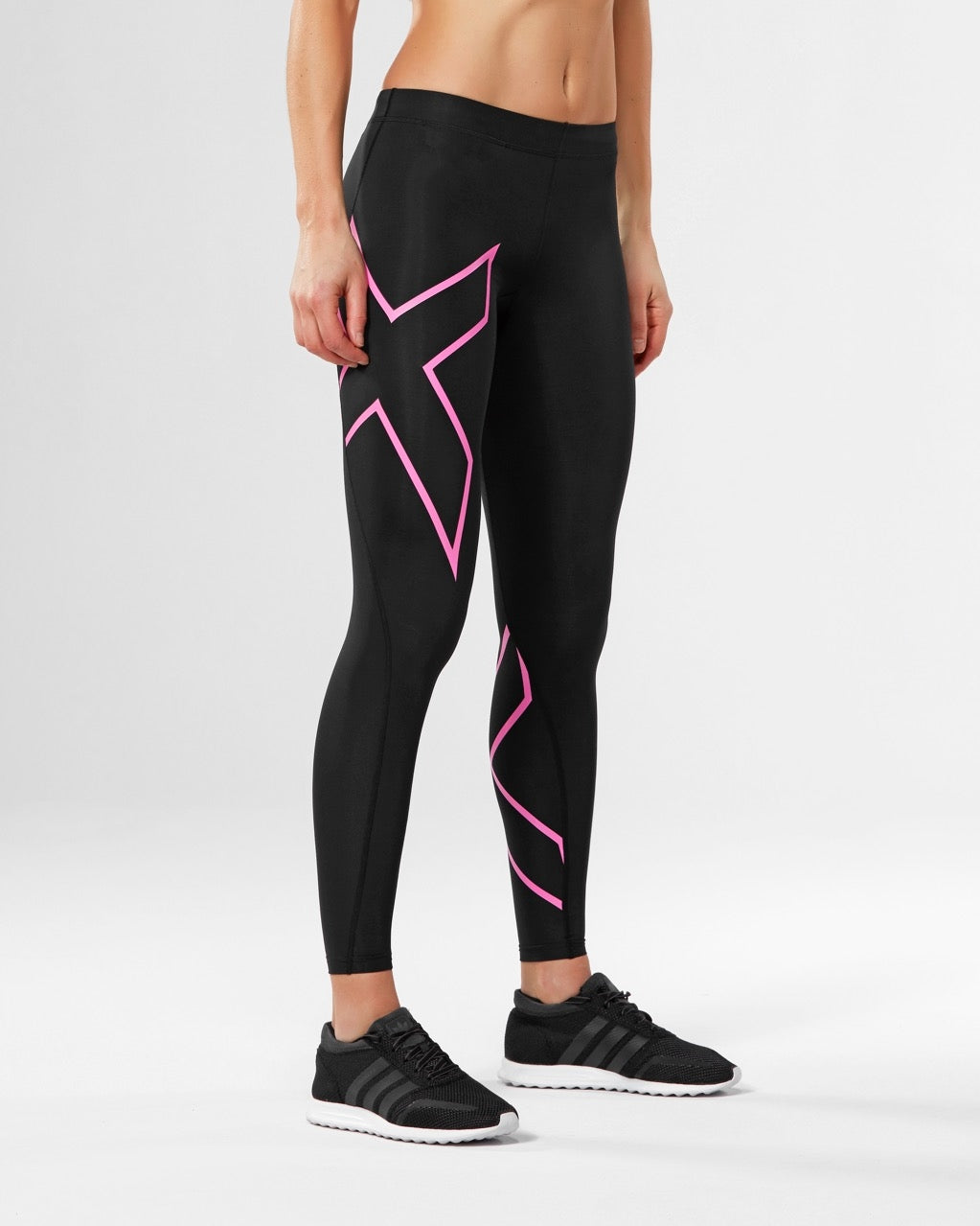 COMPRESSION TIGHTS WOMAN - BLACK/PINK